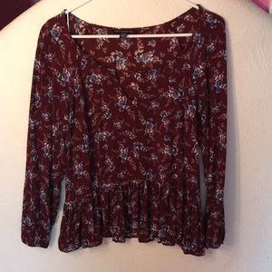 Size XL American Eagle Floral Blouse
